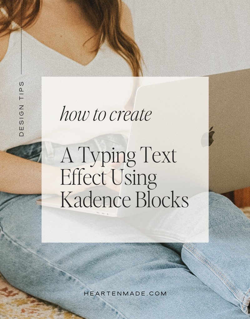 How to Create a Typing Text Effect Using Kadence Blocks